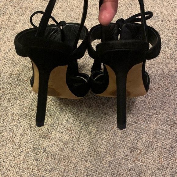 Diane Von Furstenberg Arabella Suede Lace up Heels - Picture 9 of 9